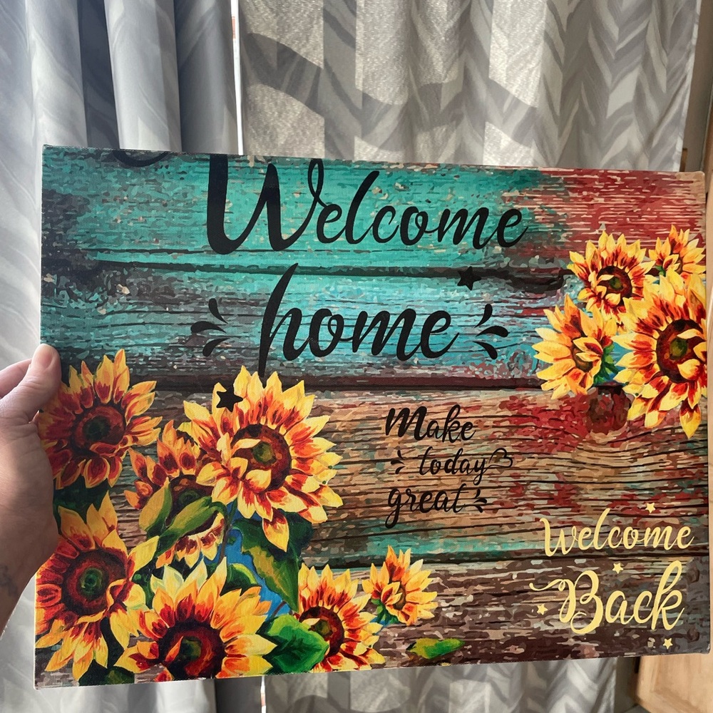 Sunflower Welcome Home Sign